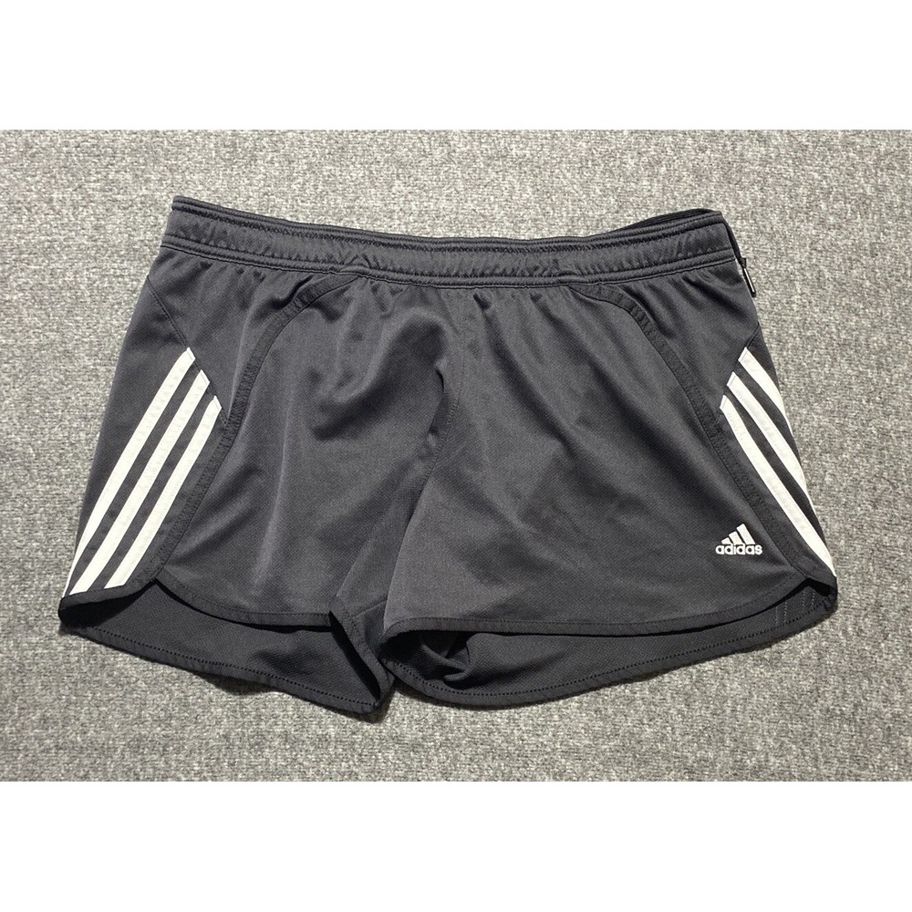 Adidas Black Shorts Womens Size L Athletic Workout Stretch
